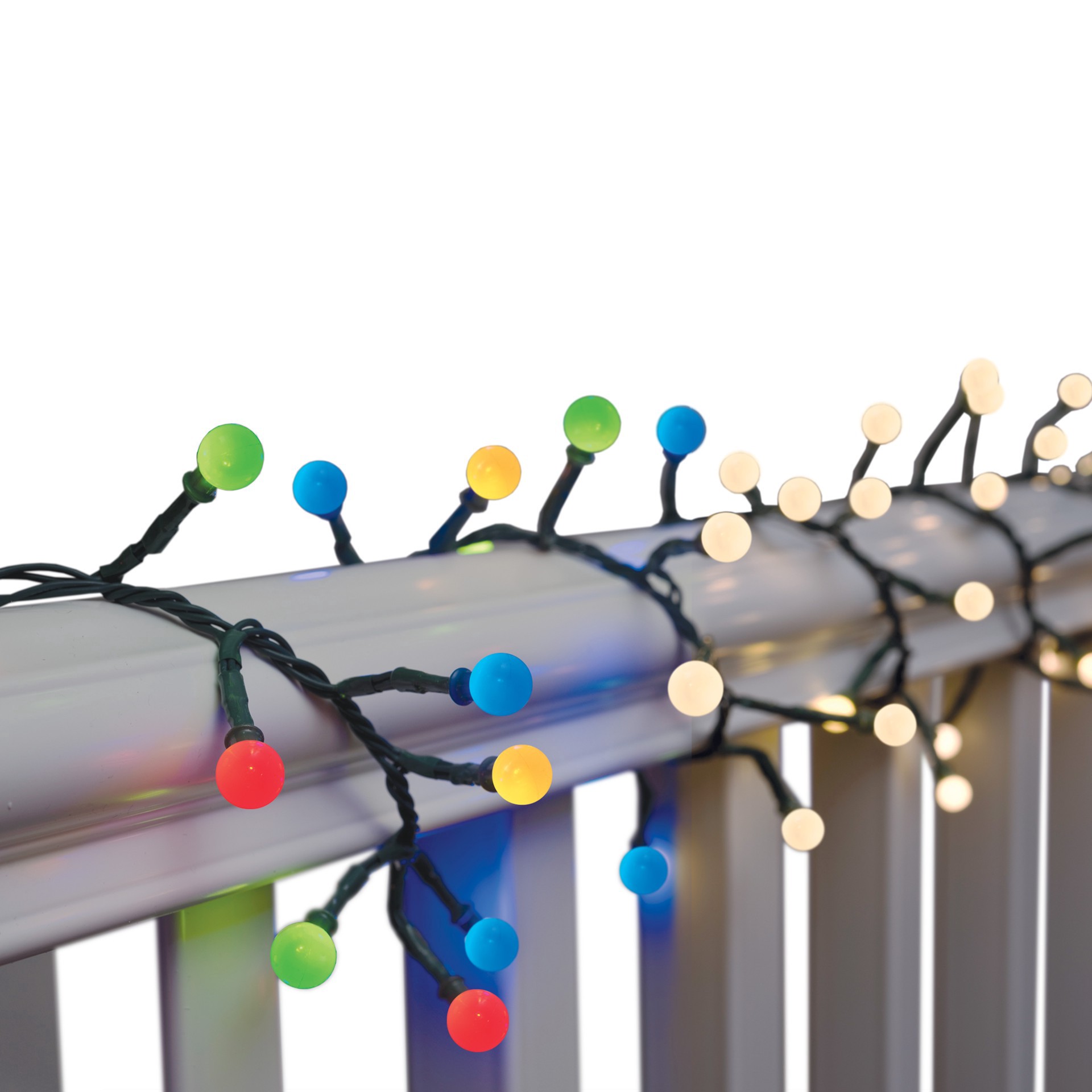 slide 2 of 2, Color Choice Dual Color Round Garland Lights, 16.5 ft