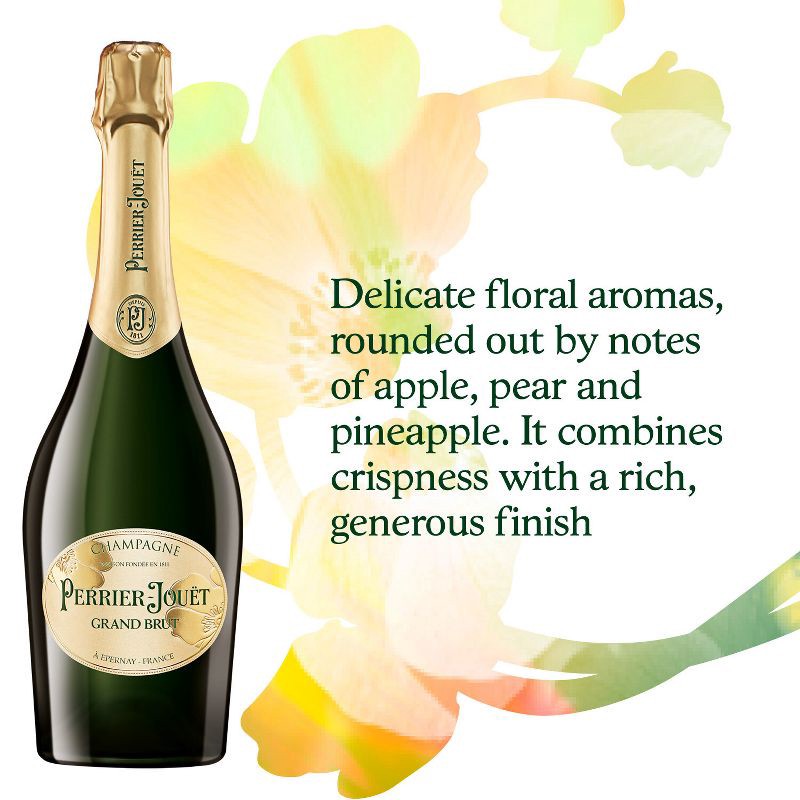 slide 2 of 8, Perrier-Jouet Perrier-Jouët Grand Brut Champagne - 750ml Bottle, 750 ml
