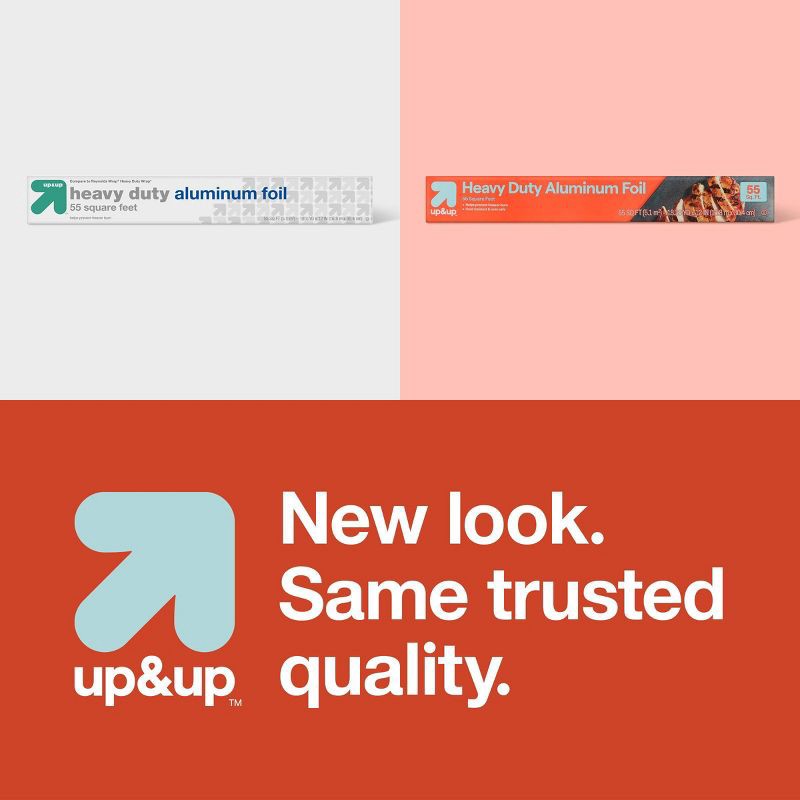 slide 4 of 4, Heavy Duty Aluminum Foil - 55 sq ft - up&up™, 55 sq ft