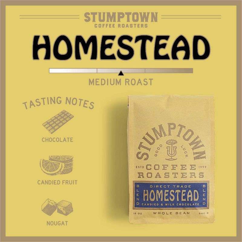 slide 5 of 8, Stumptown Homestead Medium Roast Whole Bean Coffee - 12oz, 12 oz