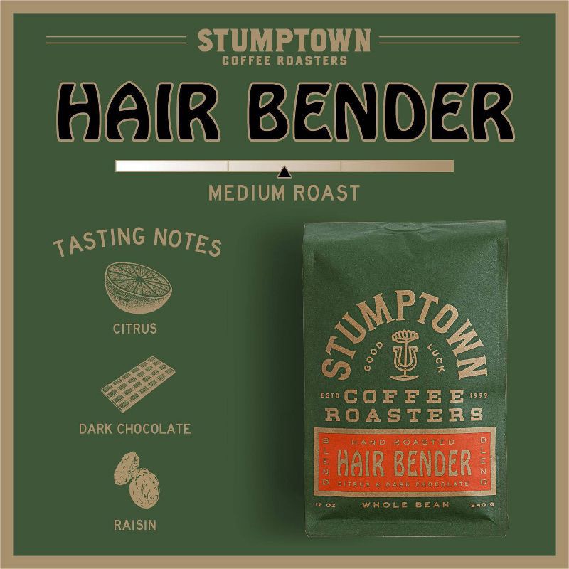 slide 5 of 8, Stumptown Hair Bender Medium Roast Whole Bean Coffee - 12oz, 12 oz