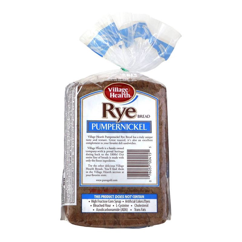 slide 3 of 4, Village Hearth Pumpernickle Rye Bread - 16oz, 16 oz