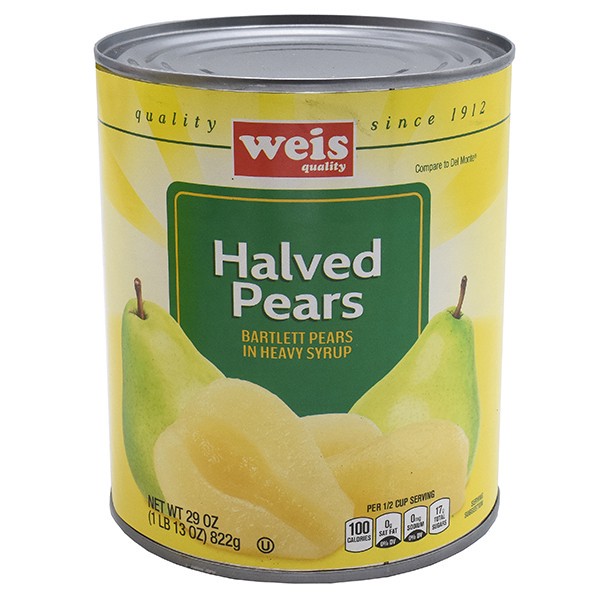 slide 1 of 1, Weis Quality Bartlett Pear Halves In Heavy Syrup - 29 oz, 29 oz