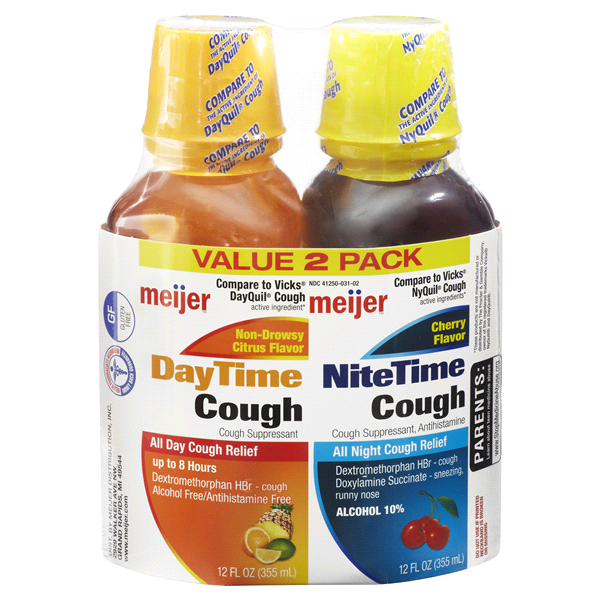 slide 1 of 5, Meijer Day/Nite Cough Combo Pack, 2 ct