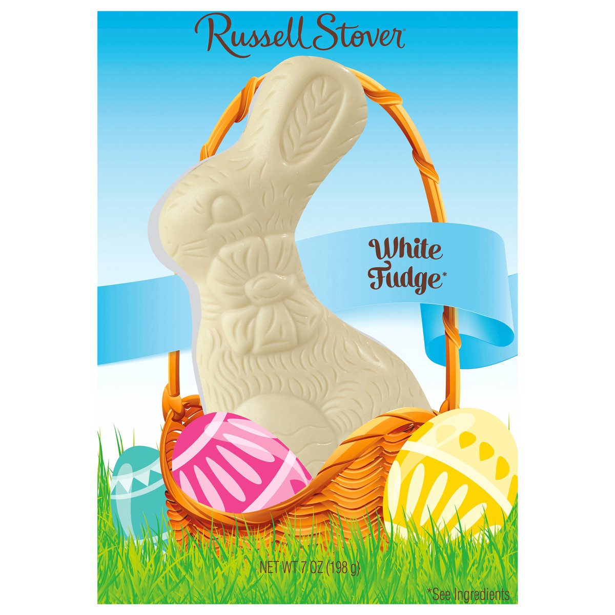 slide 1 of 6, Russell Stover Easter Solid White Fudge Easter Bunny- 7 oz, 7 oz