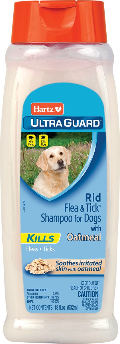 slide 2 of 3, Hartz UltraGuard Rid Flea & Tick Shampoo with Oatmeal for Dogs, 18oz, 18 fl oz