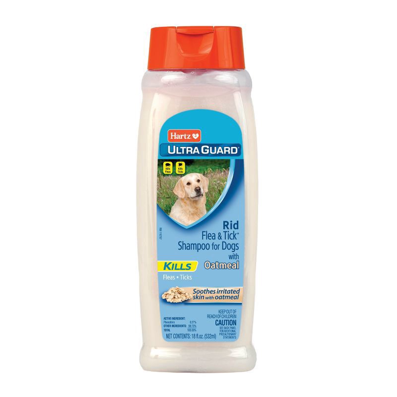 slide 1 of 3, Hartz UltraGuard Rid Flea & Tick Shampoo with Oatmeal for Dogs, 18oz, 18 fl oz