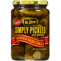 slide 14 of 21, Mt. Olive Simply Kosher Baby Dills Pickles 24 fl oz, 24 fl oz