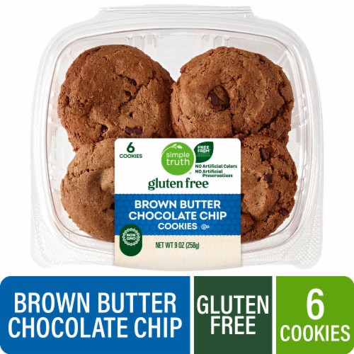 slide 1 of 1, Simple Truth® Gluten Free Brown Butter Chocolate Chip Cookies, 6 ct / 9 oz, 6 ct