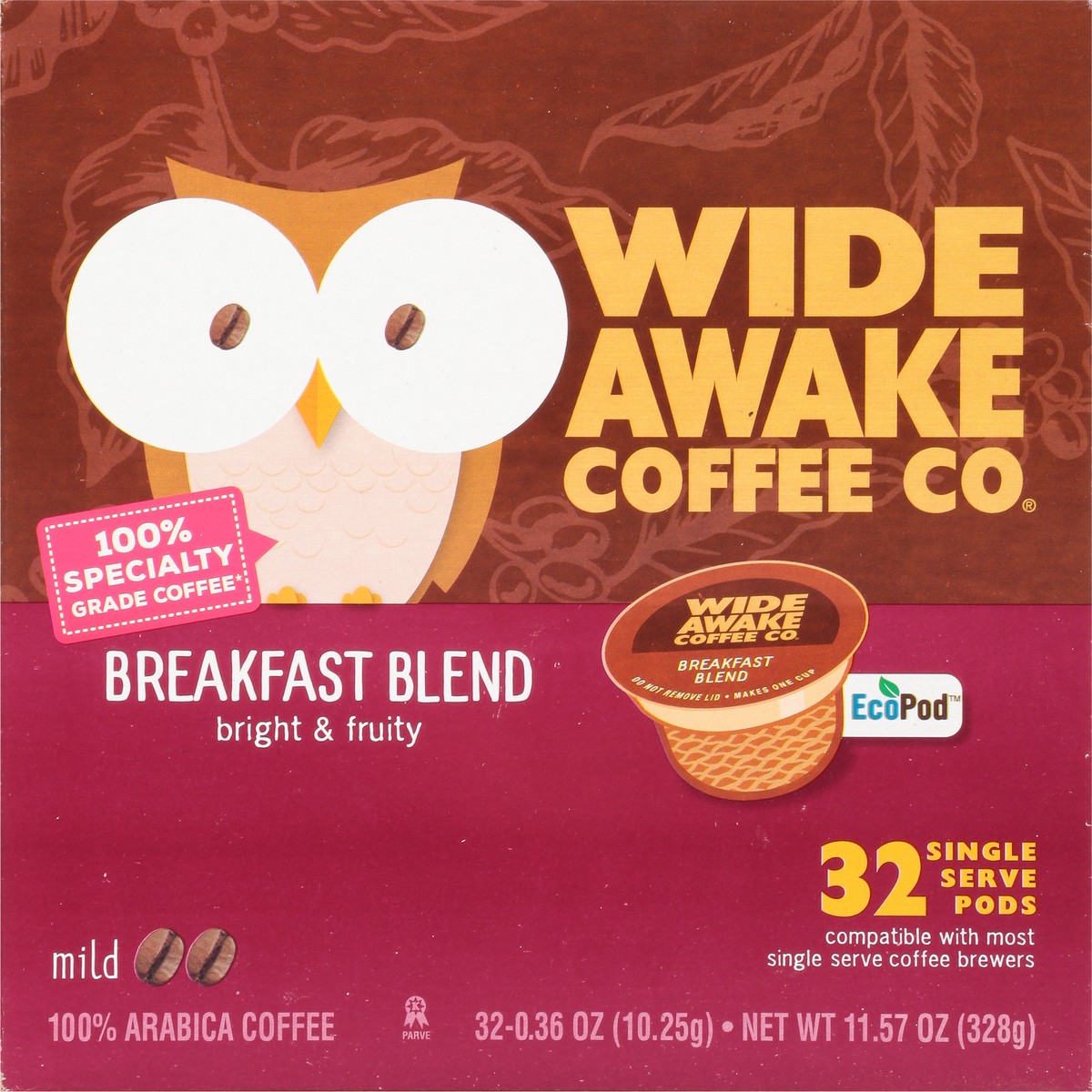 slide 3 of 14, Wide Awake Coffee Co. Single Serve Pods Mild Breakfast Blend Coffee Pods - 32 ct, 32 ct