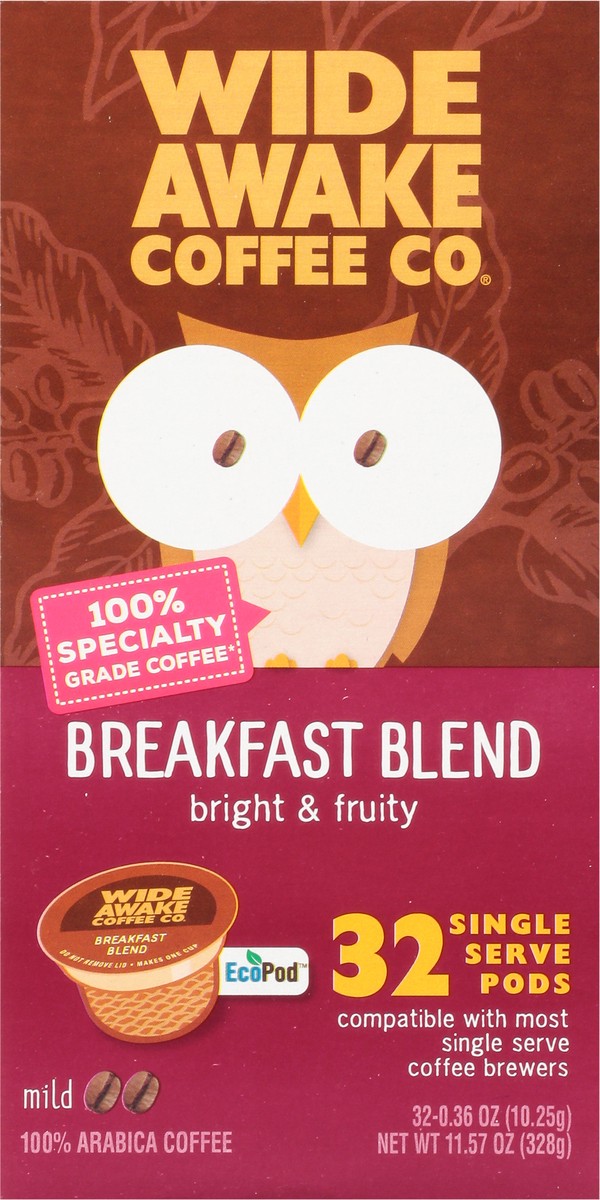 slide 2 of 14, Wide Awake Coffee Co. Single Serve Pods Mild Breakfast Blend Coffee Pods - 32 ct, 32 ct