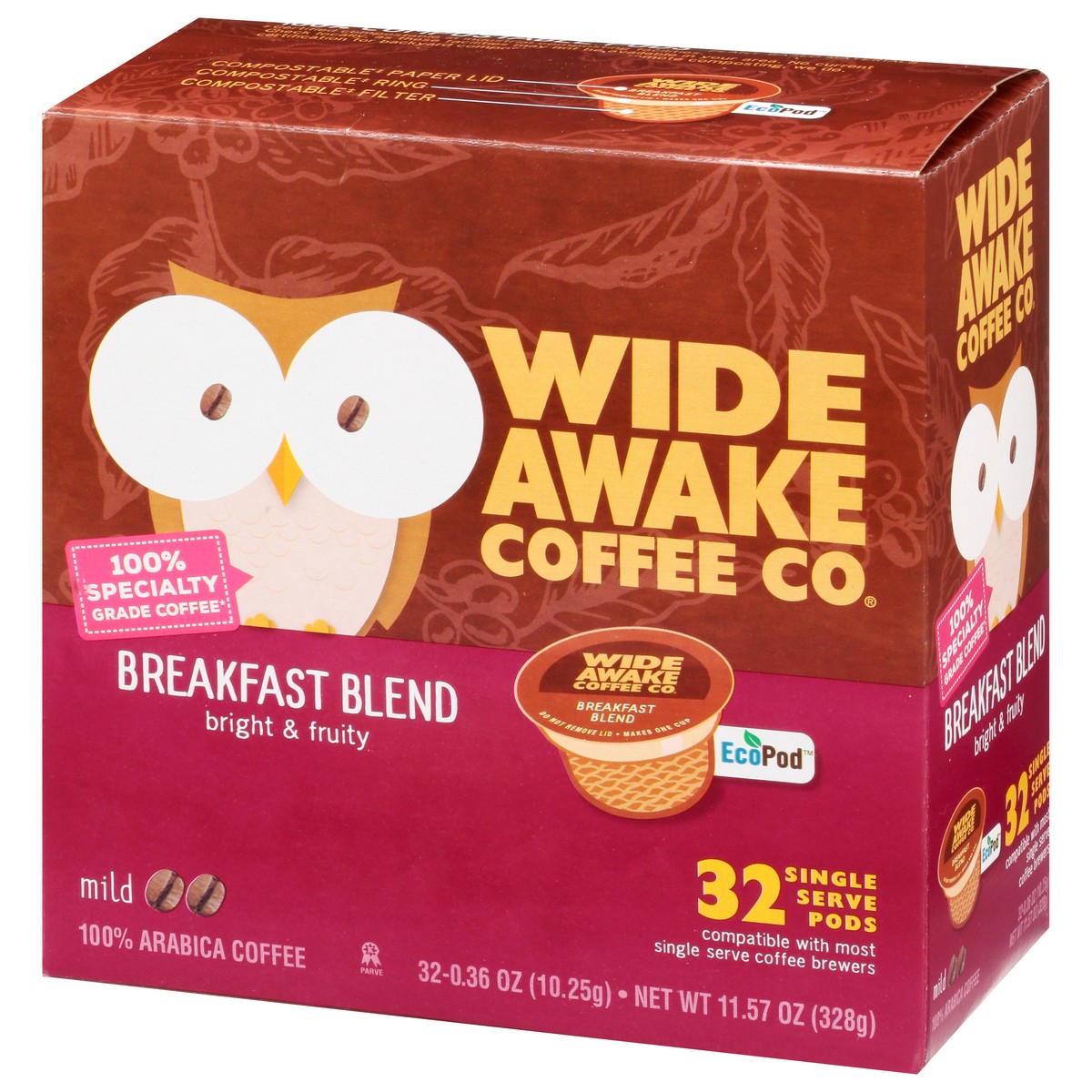 slide 5 of 14, Wide Awake Coffee Co. Single Serve Pods Mild Breakfast Blend Coffee Pods - 32 ct, 32 ct