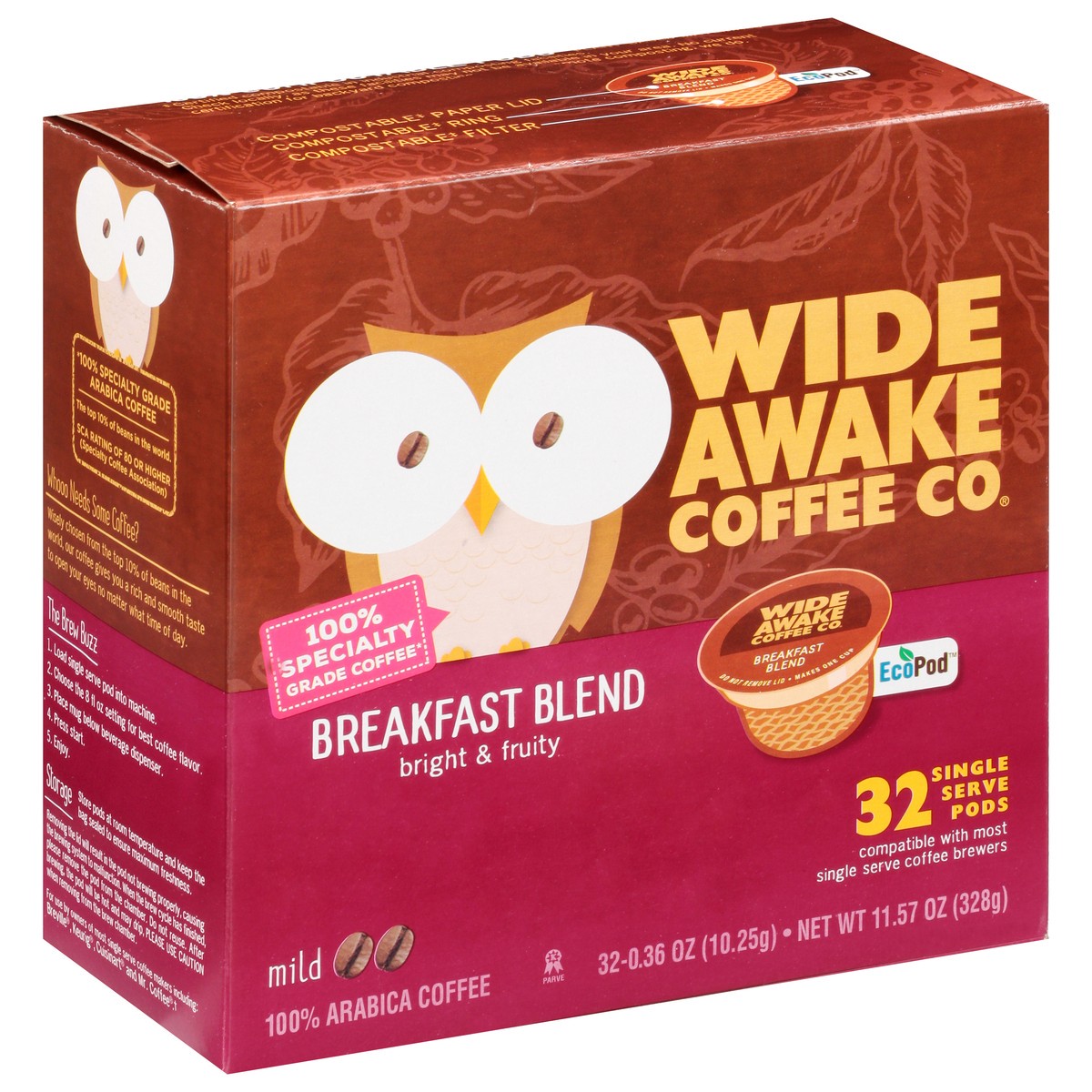 slide 9 of 14, Wide Awake Coffee Co. Single Serve Pods Mild Breakfast Blend Coffee Pods - 32 ct, 32 ct