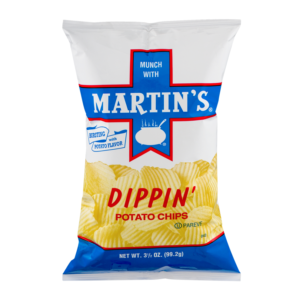 slide 1 of 1, Martin's Dippin Potato Chips, 3.5 oz