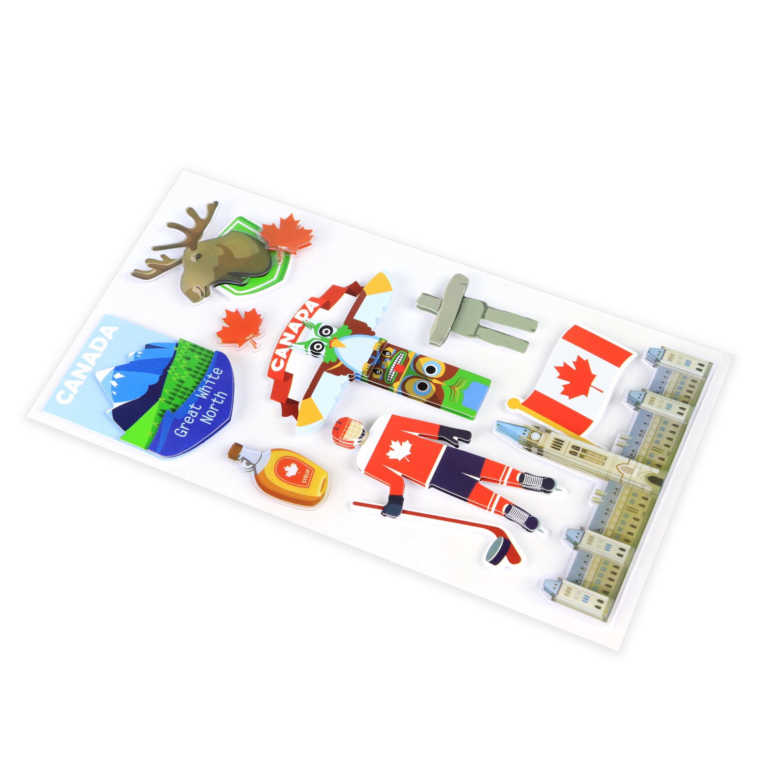 slide 2 of 6, Canada Dimensional Stickers By Recollections, 3.875 in x 7 in