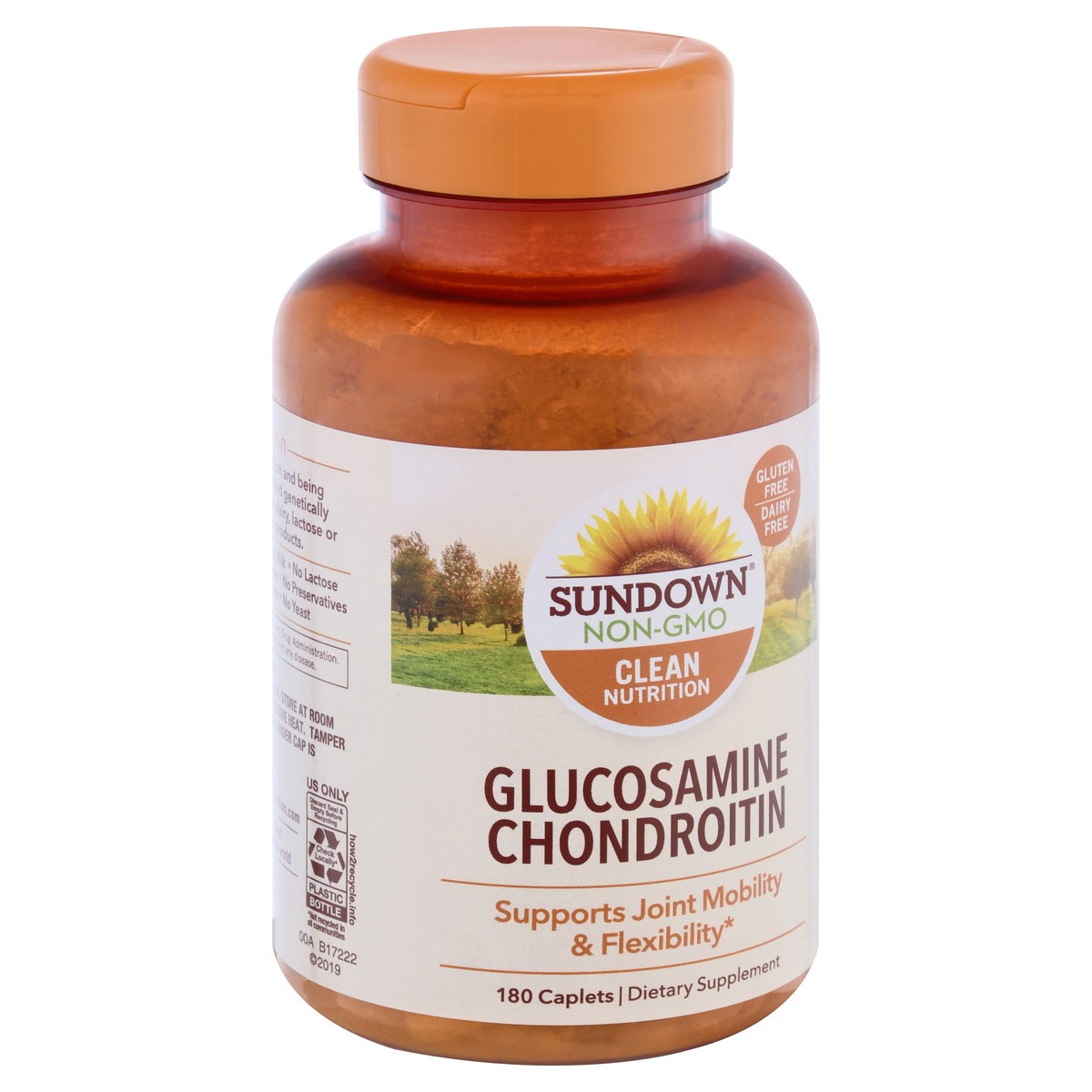 slide 2 of 9, Sundown Non-GMO Caplets Glucosamine Chondroitin 180 ea, 180 ct