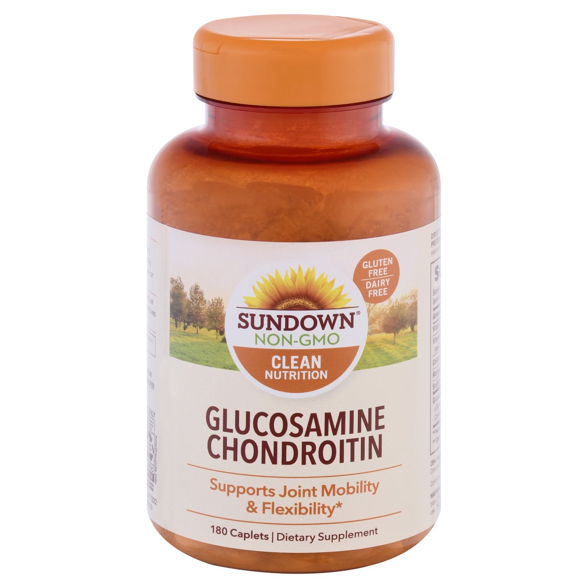 slide 1 of 9, Sundown Non-GMO Caplets Glucosamine Chondroitin 180 ea, 180 ct