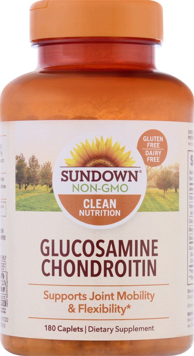 slide 6 of 9, Sundown Non-GMO Caplets Glucosamine Chondroitin 180 ea, 180 ct