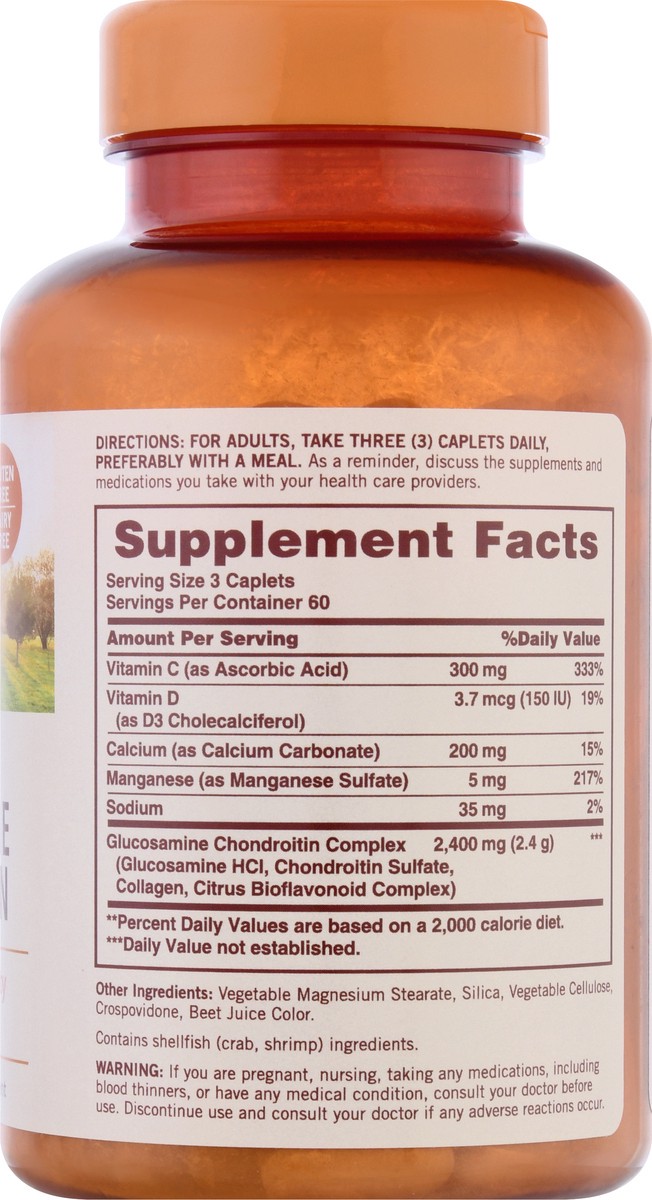 slide 8 of 9, Sundown Non-GMO Caplets Glucosamine Chondroitin 180 ea, 180 ct