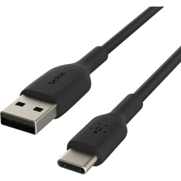 slide 6 of 8, Belkin Pvc Usb-A-To-Usb-C Cable, 6.6', Black, Cab001Bt2Mbk, 1 ct