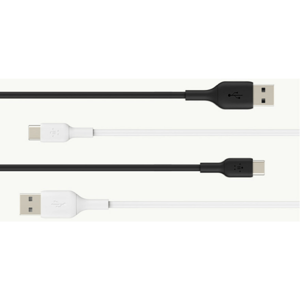 slide 3 of 8, Belkin Pvc Usb-A-To-Usb-C Cable, 6.6', Black, Cab001Bt2Mbk, 1 ct