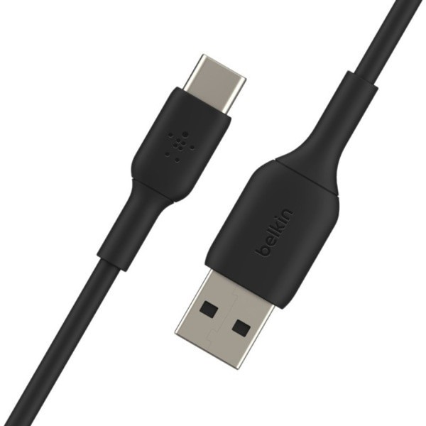 slide 7 of 8, Belkin Pvc Usb-A-To-Usb-C Cable, 6.6', Black, Cab001Bt2Mbk, 1 ct