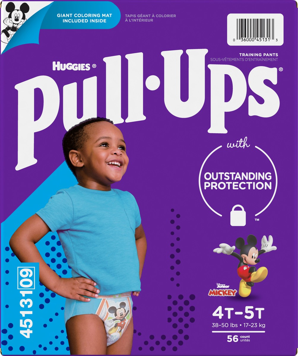 slide 8 of 9, Pull-Ups 4T-5T (38-50 lbs) Disney Junior Mickey Training Pants 56 ea, 56 ct