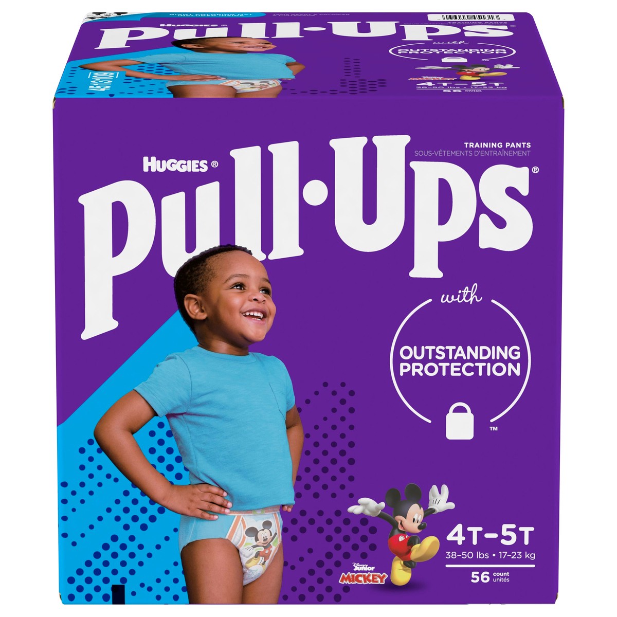 slide 4 of 9, Pull-Ups 4T-5T (38-50 lbs) Disney Junior Mickey Training Pants 56 ea, 56 ct