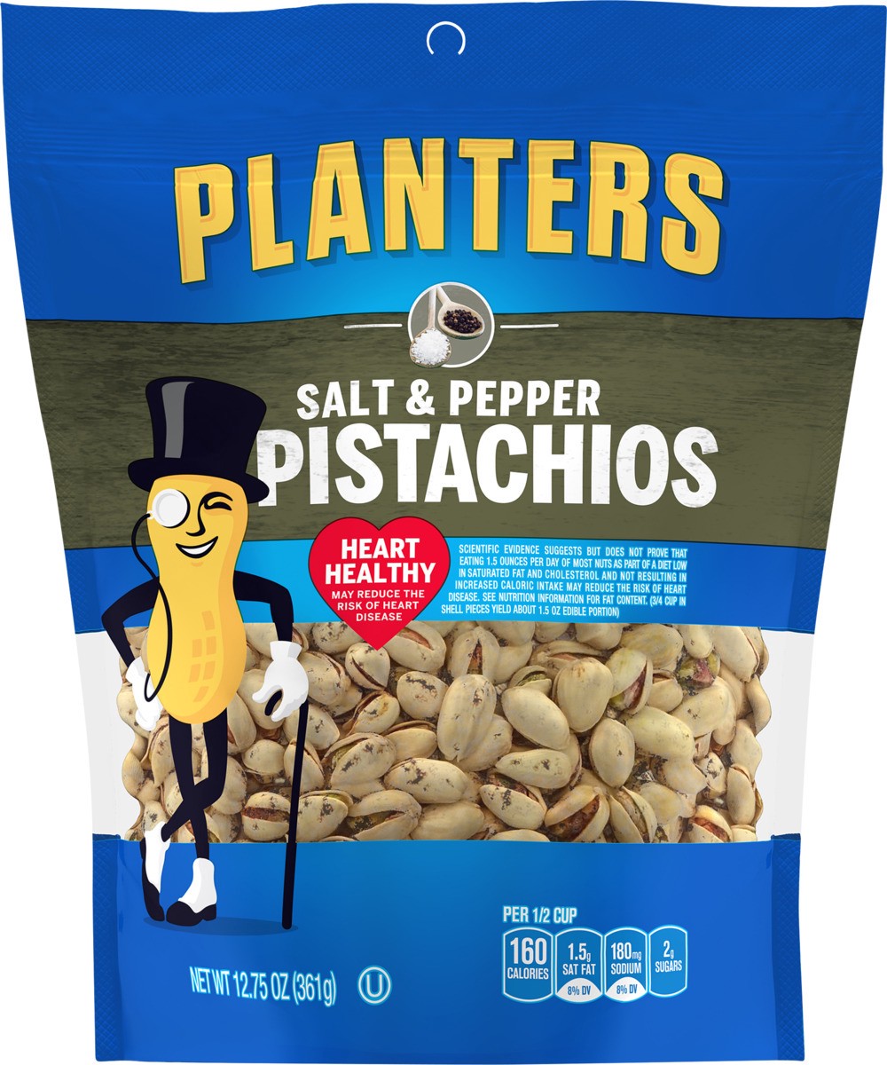 slide 6 of 7, PLANTERS Salted Pepper Pistachio 12.75 oz, 12.75 oz