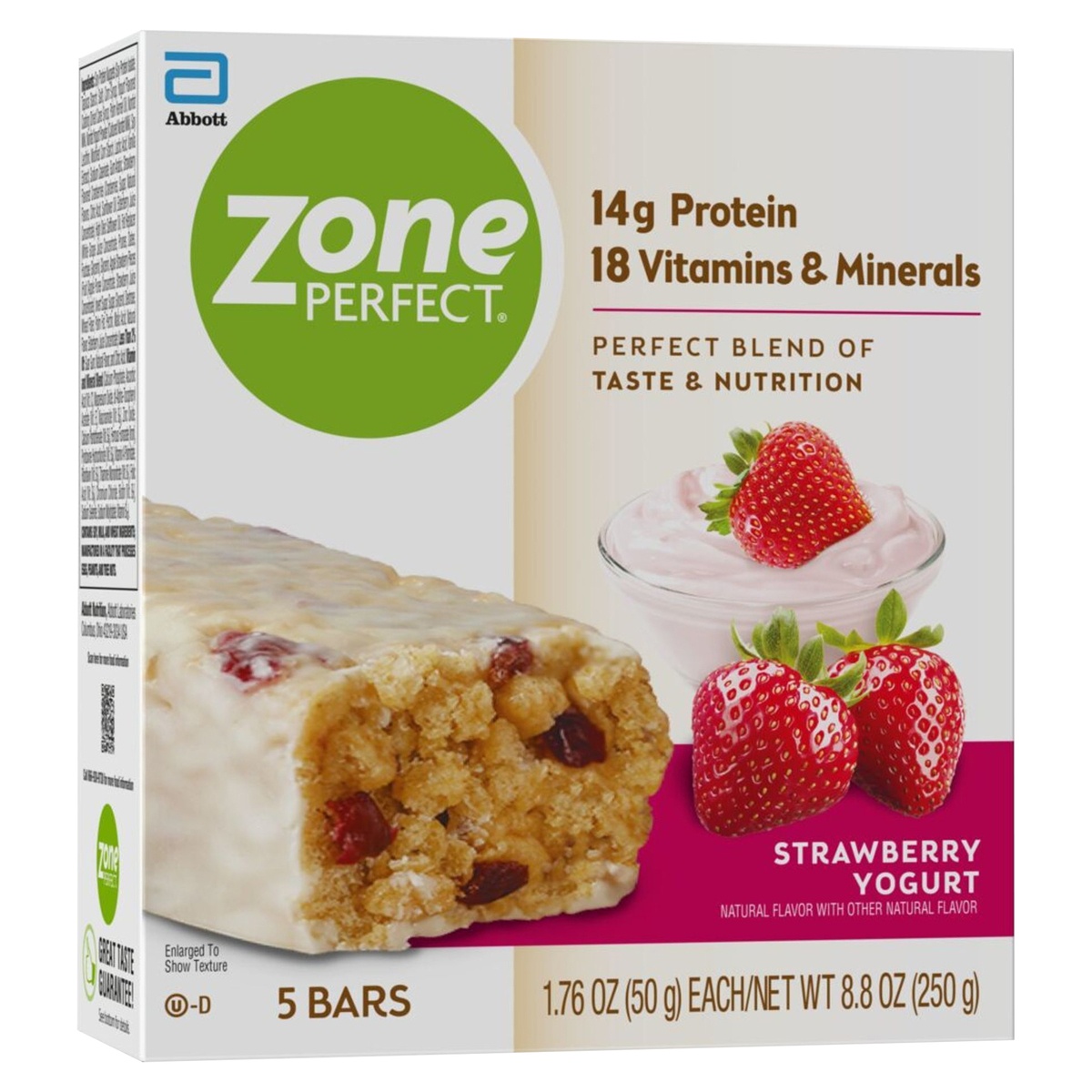 slide 2 of 4, Zone Perfect Protein Bar Strawberry Yogurt - 5 ct/8.8oz, 5 ct; 8.8 oz