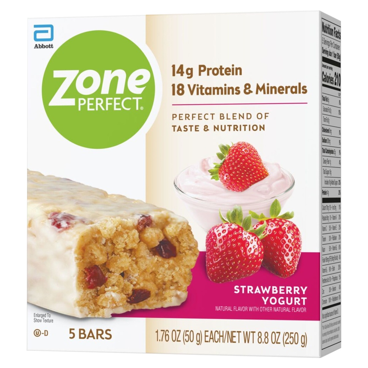 slide 3 of 4, Zone Perfect Protein Bar Strawberry Yogurt - 5 ct/8.8oz, 5 ct; 8.8 oz