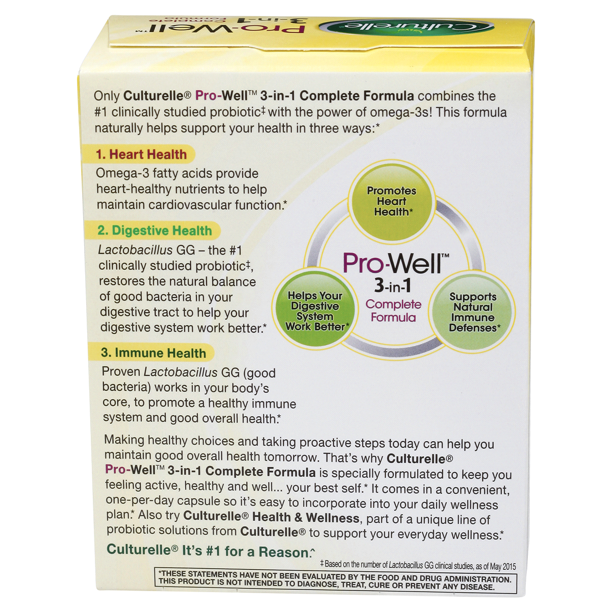slide 8 of 11, Culturelle Prowell 3in1 Probiotic Complete Formula Dietary Supplement Capsules, 30 ct