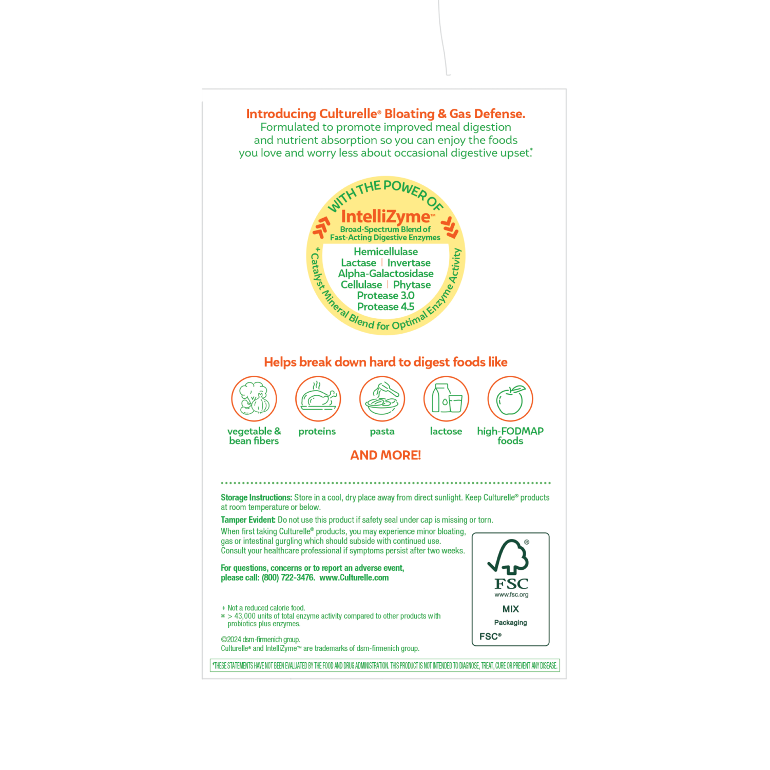 slide 2 of 4, Culturelle Gas & Bloating, 30 ct