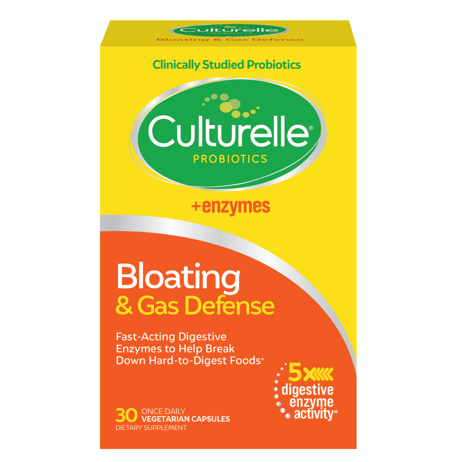slide 1 of 4, Culturelle Gas & Bloating, 30 ct