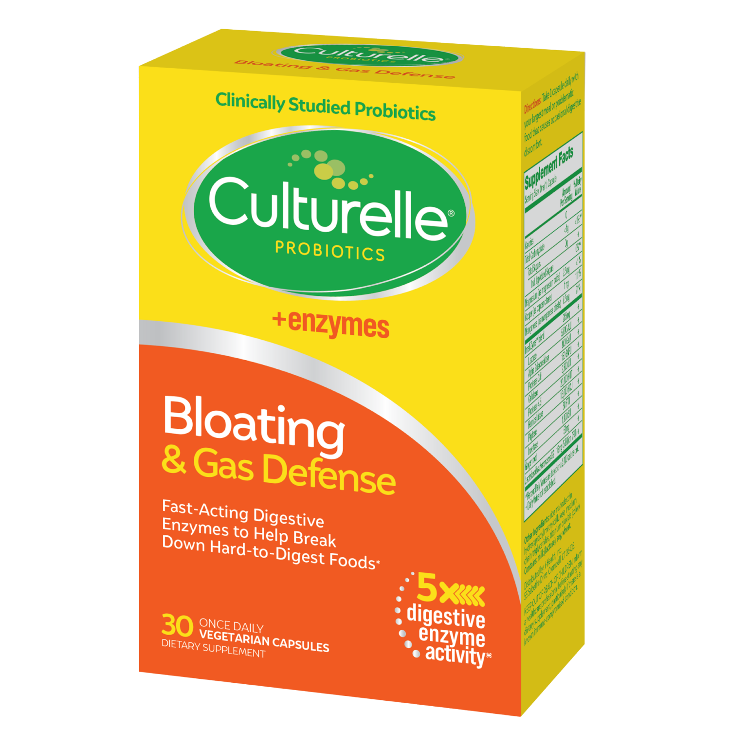 slide 3 of 4, Culturelle Gas & Bloating, 30 ct