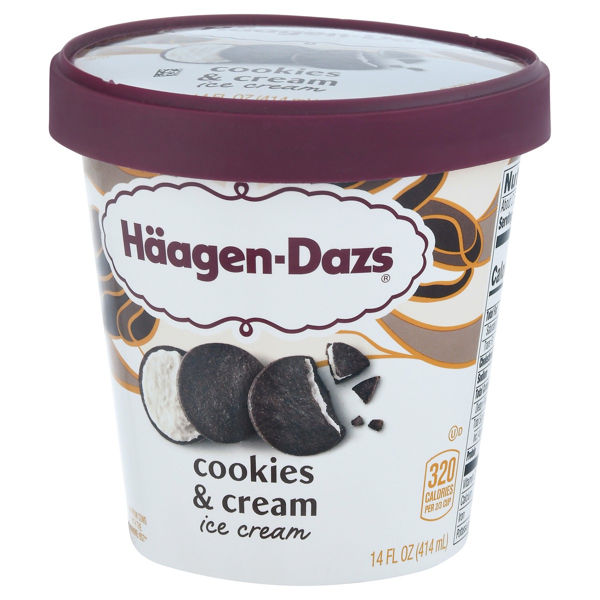 slide 5 of 9, Häagen-Dazs Cookies & Cream Ice Cream 14 fl oz, 14 fl oz