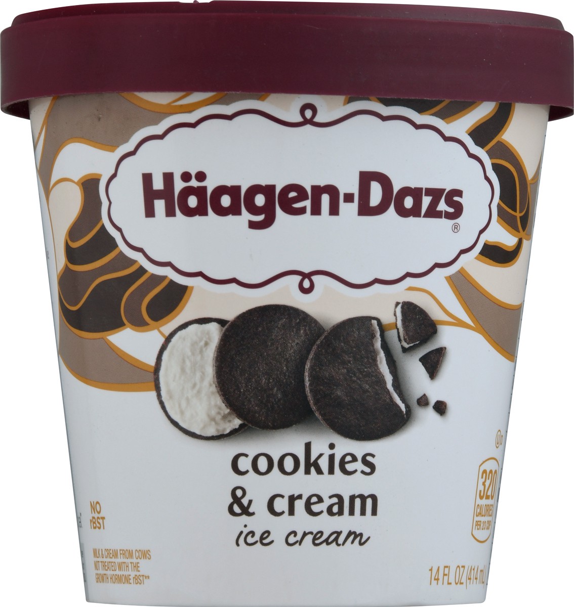 slide 4 of 9, Häagen-Dazs Cookies & Cream Ice Cream 14 fl oz, 14 fl oz