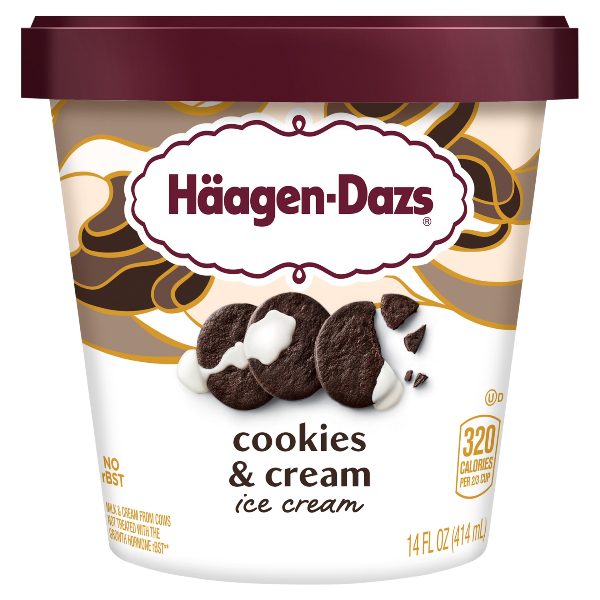 slide 1 of 6, Haagen-Dazs Cookies & Cream Ice Cream, 14 fl oz