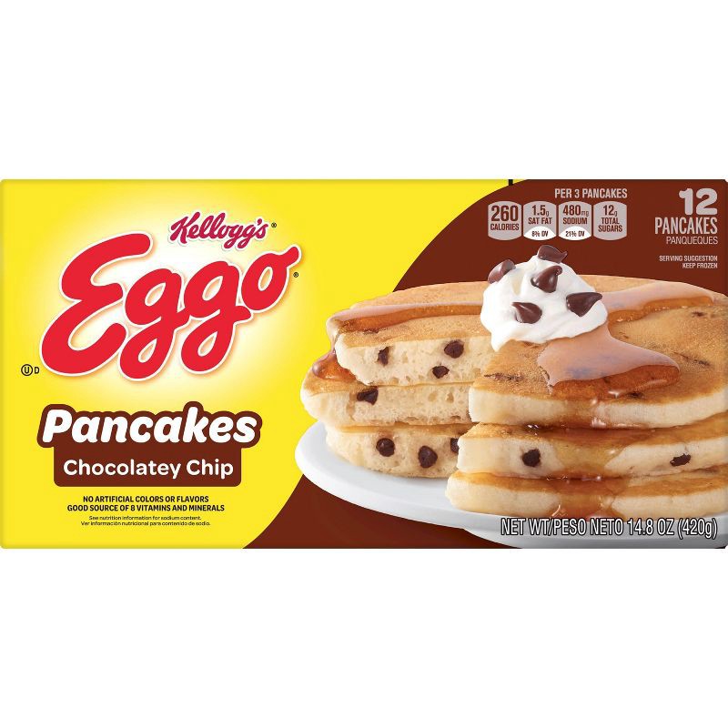 slide 2 of 6, Eggo Frozen Chocolate Chip Pancakes - 14.8oz/12ct, 14.8 oz, 12 ct