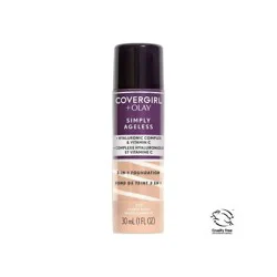 COVERGIRL + Olay Simply Ageless 3-in-1 Liquid Foundation with Hyaluronic Complex + Vitamin C - 210 Classic Ivory - 1 fl oz