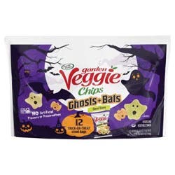 Sensible Portions Halloween Garden Veggie Ghosts & Bats Sea Salt Flavored Chips - 6oz/12ct