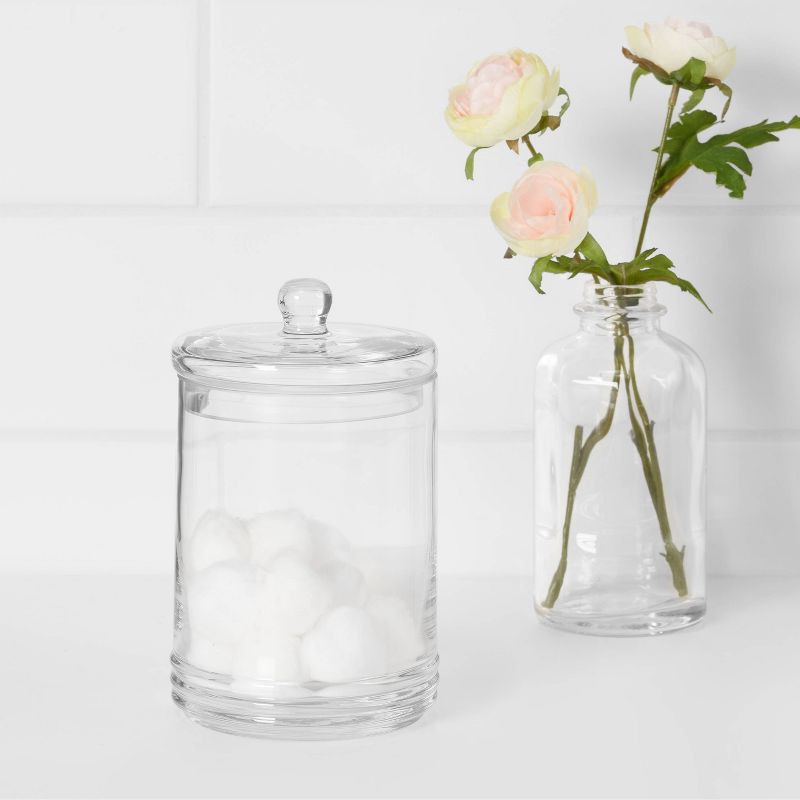 slide 2 of 4, Medium Canister Apothecary Glass Clear - Threshold™, 1 ct