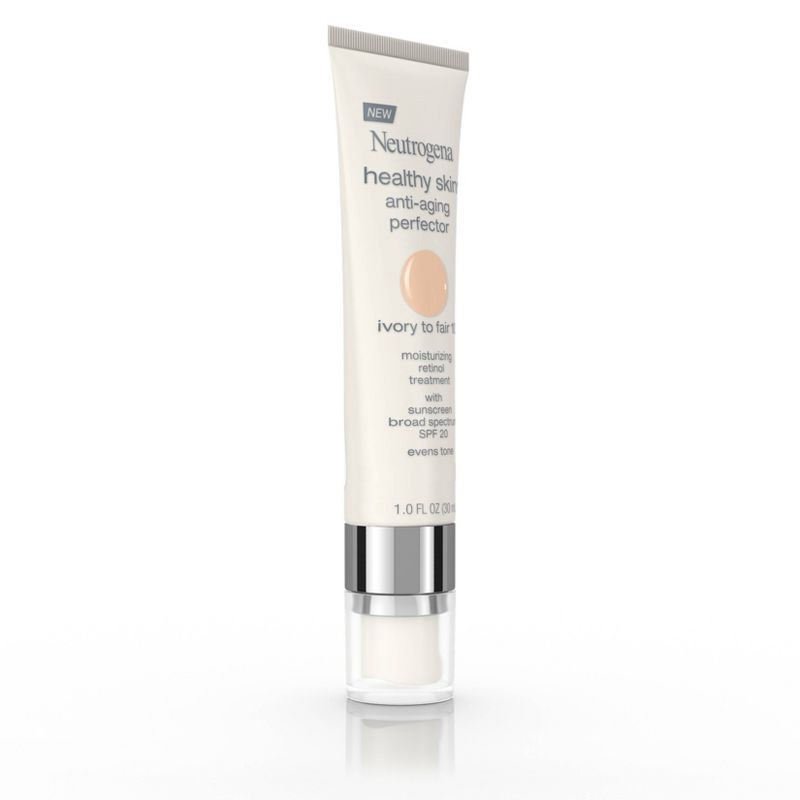 slide 4 of 6, Neutrogena Healthy Skin Anti-Aging Perfector with Retinol & Broad Spectrum SPF 20 Sunscreen - 10 Ivory to Fair, 1 ct