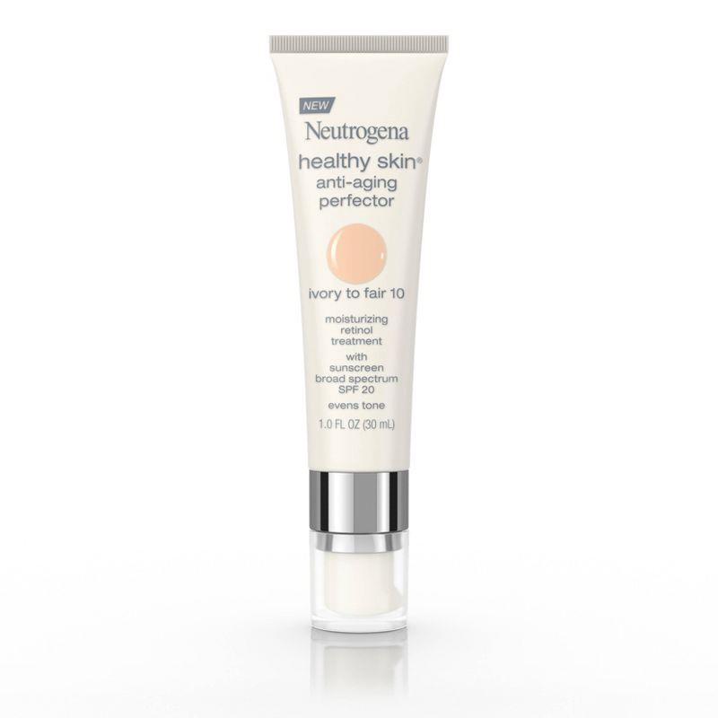 slide 1 of 6, Neutrogena Healthy Skin Anti-Aging Perfector with Retinol & Broad Spectrum SPF 20 Sunscreen - 10 Ivory to Fair, 1 ct