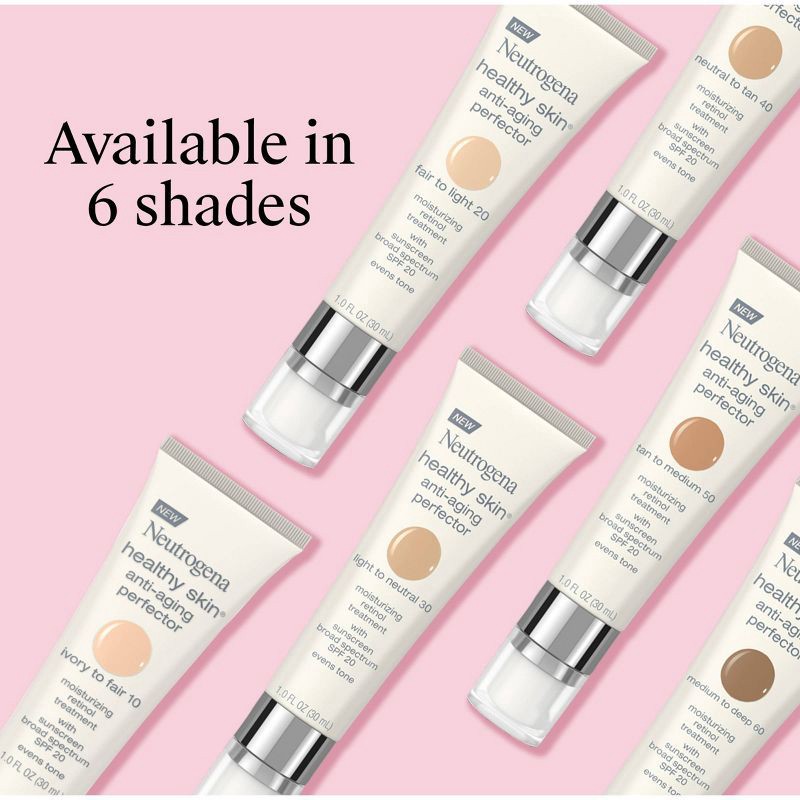 slide 9 of 11, Neutrogena Healthy Skin Anti-Aging Perfector with Retinol & Broad Spectrum SPF 20 Sunscreen - 40 Neutral to Tan, 1 ct