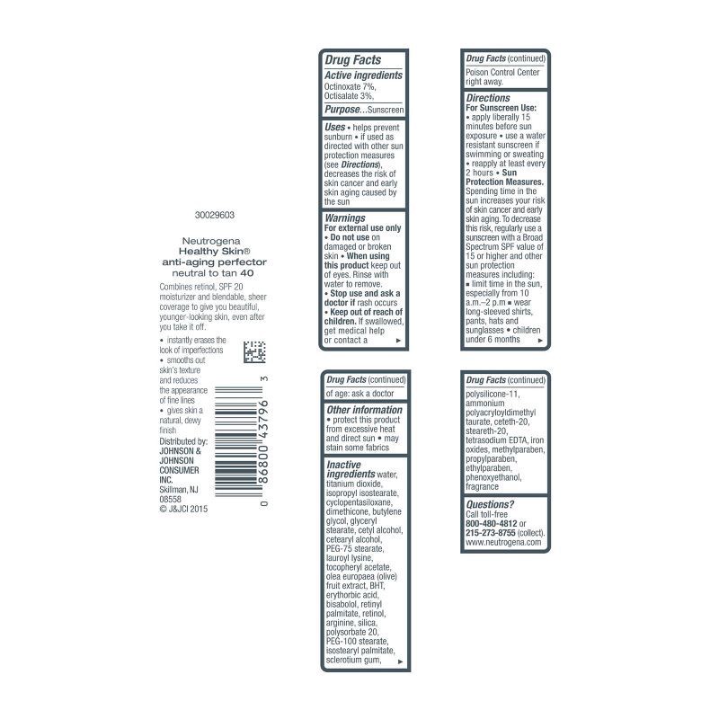 slide 11 of 11, Neutrogena Healthy Skin Anti-Aging Perfector with Retinol & Broad Spectrum SPF 20 Sunscreen - 40 Neutral to Tan, 1 ct