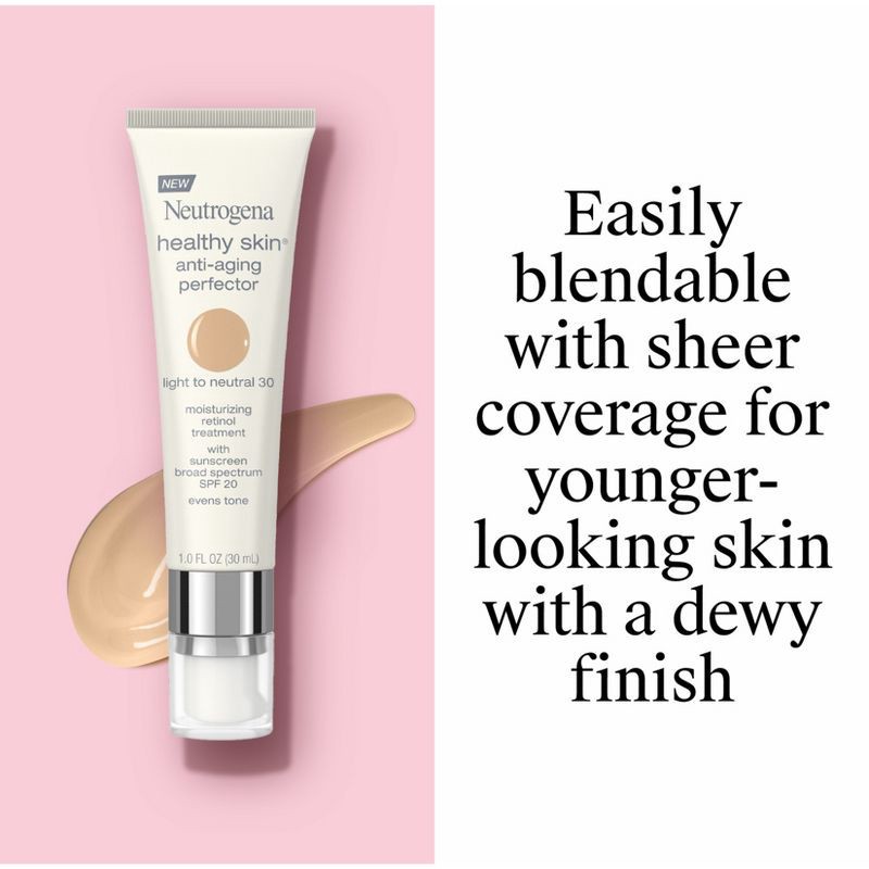 slide 4 of 11, Neutrogena Healthy Skin Anti-Aging Perfector with Retinol & Broad Spectrum SPF 20 Sunscreen - 30 Light to Neutral, 1 ct