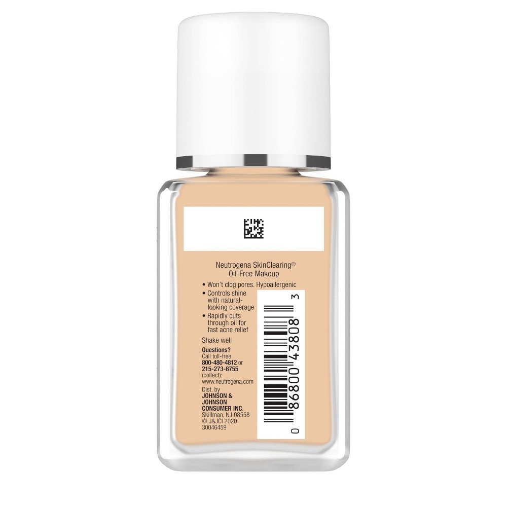 slide 7 of 8, Neutrogena Skin Clearing Oil-Free Liquid Foundation with Salicylic Acid - 85 Honey - 1 fl oz, 1 fl oz