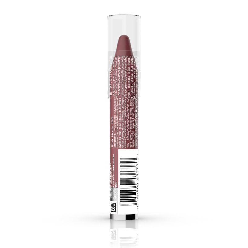 slide 6 of 6, Neutrogena MoistureSmooth Color Stick for Lips, Moisturizing & Conditioning Lipstick with a Balm-Like Formula - 100 Pink Nude - 0.11oz, 0.11 oz