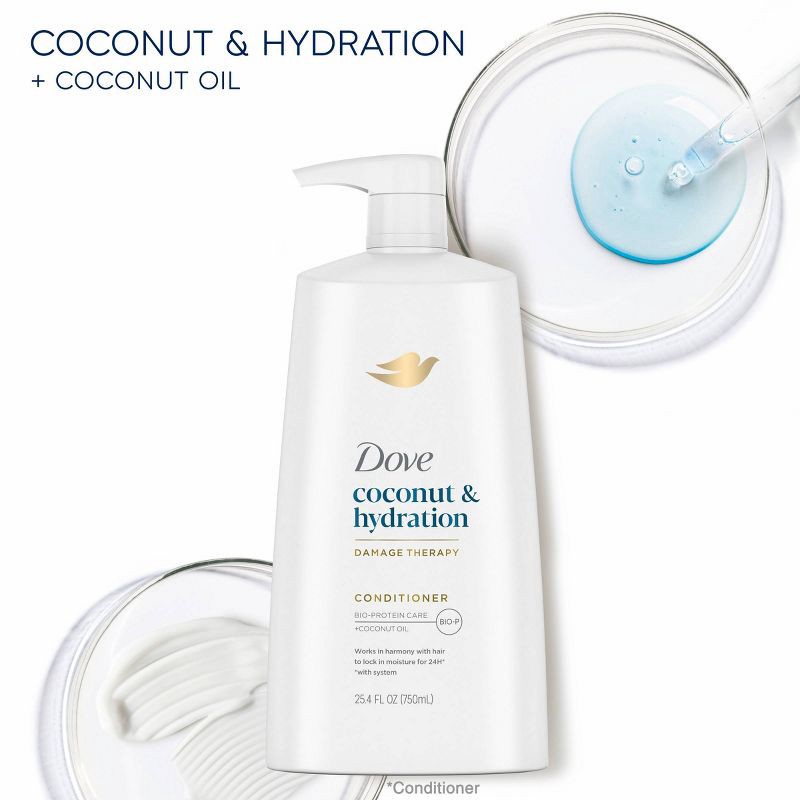 slide 5 of 8, Dove Beauty Coconut & Hydration Conditioner - 25.4 fl oz, 25.4 fl oz